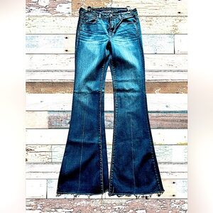 American Eagle Hi-Rise Slim Flare Jeans X-Long size 12